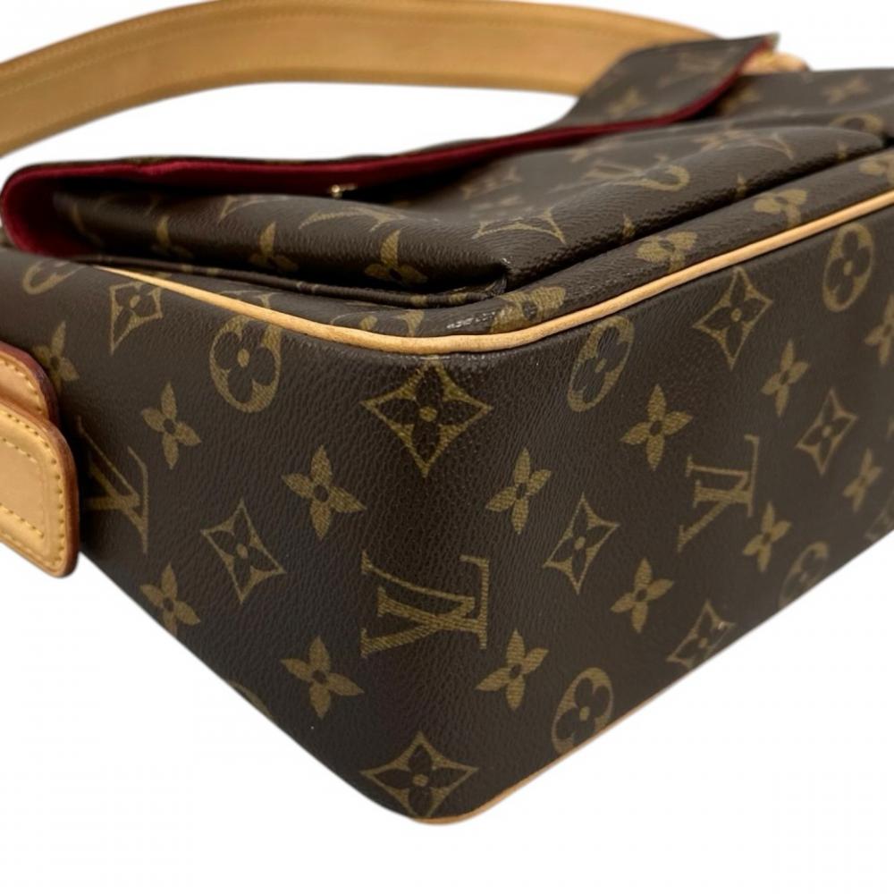 LOUIS VUITTON ルイヴィトン ショルダーバッグ ヴィバシテGM ワンショルダー M51163 モノグラムキャンバス ブラウン 茶 ゴールド金具 レディース【中古品】