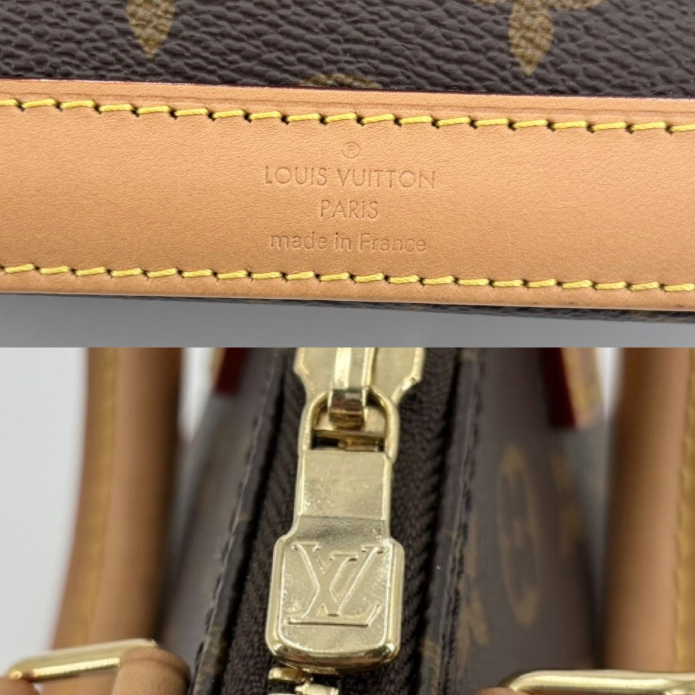LOUIS VUITTON ルイヴィトン 2WAY モノグラム ナノ・アルマ ハンドバッグ ショルダーバッグ 小さめ ミニバッグ M82717 ブラウン 茶 ゴールド金具 レディース【中古品】