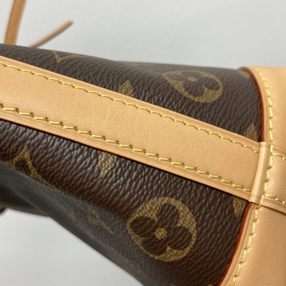 LOUIS VUITTON ルイヴィトン 2WAY ナノノエ ショルダーバッグ ハンドバッグ モノグラムキャンパス M81266 PVCコーティングキャンバス レザー ブラウン 茶 ゴールド金具 レディース【中古品】