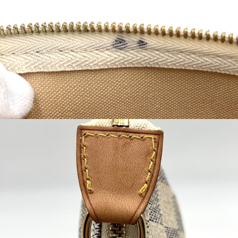 LOUIS VUITTON ルイヴィトン ハンドバッグ ダミエアズール ミニポシェットアクセソワール アクセサリーポーチ MiniPochette Accessoires かばん 鞄 N58010 ホワイト 白 ゴールド金具 レディース【中古品】