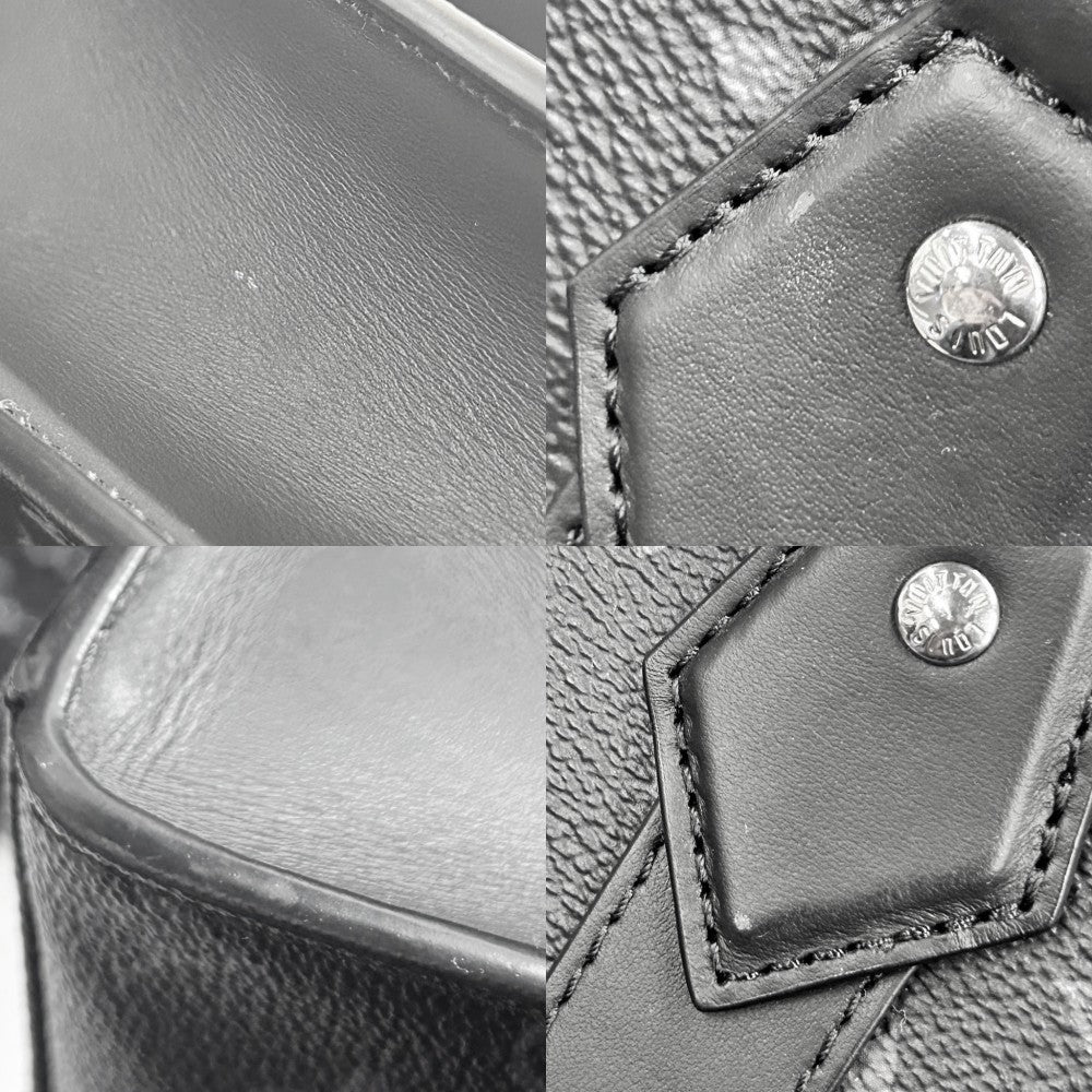 【開店SALE】 LOUIS VUITTON ルイヴィトン 2WAY モノグラムエクリプス サックプラクロス ハンドバッグ ショルダーバッグ ブラック 黒 かばん 鞄 M46098 ノワール シルバー金具 メンズ【中古品】