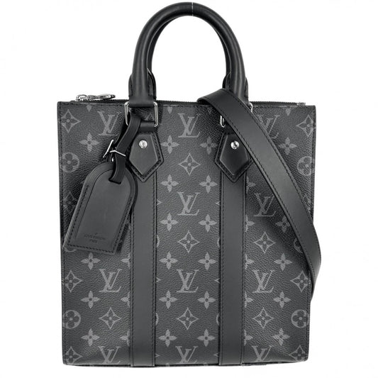 【開店SALE】 LOUIS VUITTON ルイヴィトン 2WAY モノグラムエクリプス サックプラクロス ハンドバッグ ショルダーバッグ ブラック 黒 かばん 鞄 M46098 ノワール シルバー金具 メンズ【中古品】