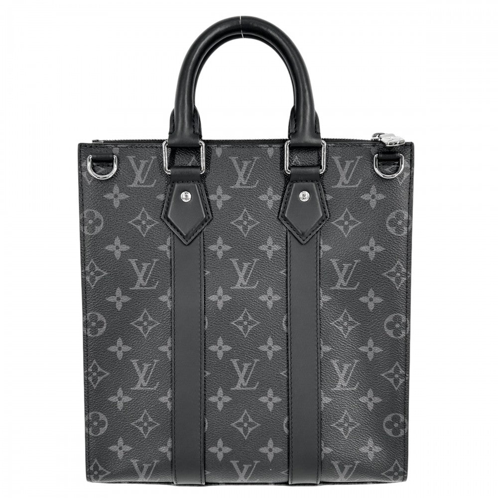【開店SALE】 LOUIS VUITTON ルイヴィトン 2WAY モノグラムエクリプス サックプラクロス ハンドバッグ ショルダーバッグ ブラック 黒 かばん 鞄 M46098 ノワール シルバー金具 メンズ【中古品】