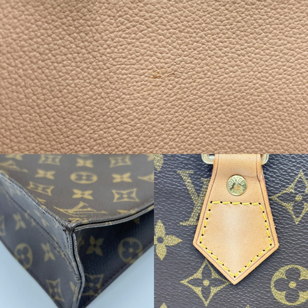 【開店SALE】 LOUIS VUITTON ルイヴィトン トートバッグ モノグラム サックプラ ハンドバッグ ビジネスバッグ Sac Plat かばん 鞄 M51140 ブラウン 茶 ゴールド金具 レディース【中古品】