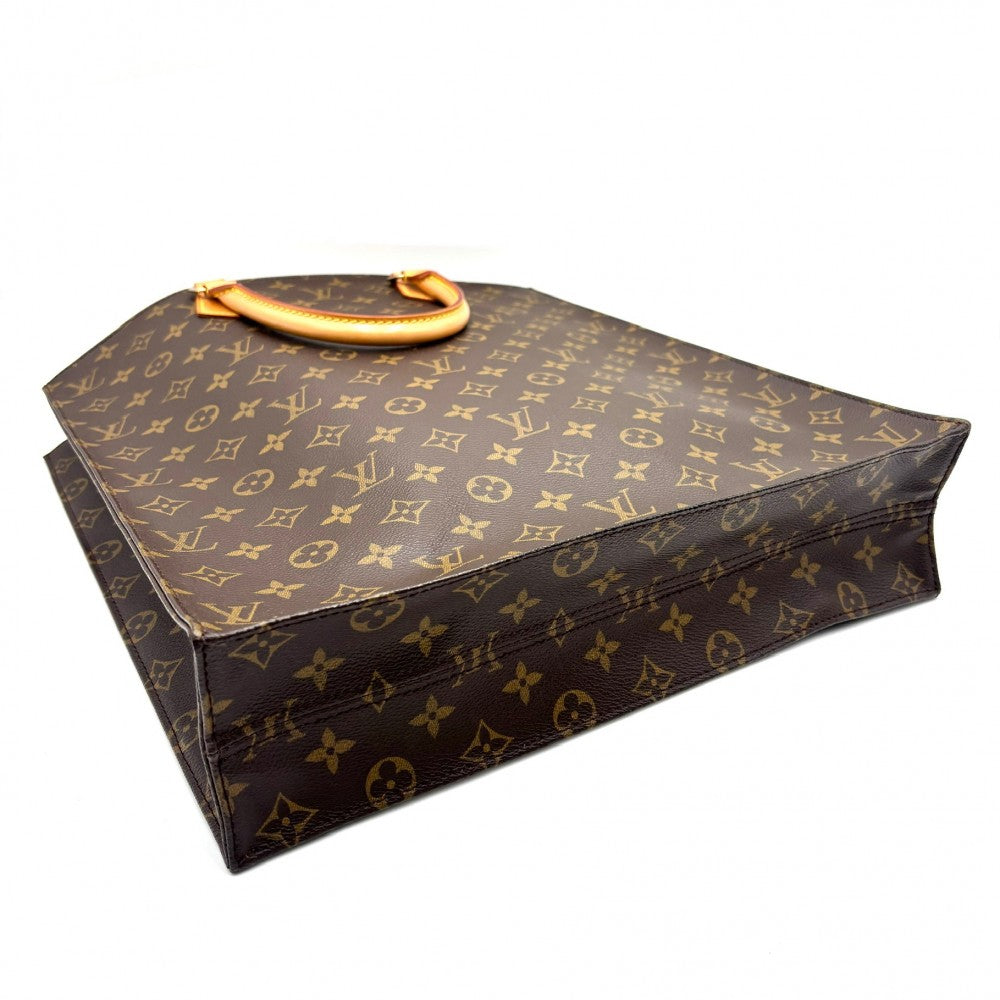 【開店SALE】 LOUIS VUITTON ルイヴィトン トートバッグ モノグラム サックプラ ハンドバッグ ビジネスバッグ Sac Plat かばん 鞄 M51140 ブラウン 茶 ゴールド金具 レディース【中古品】