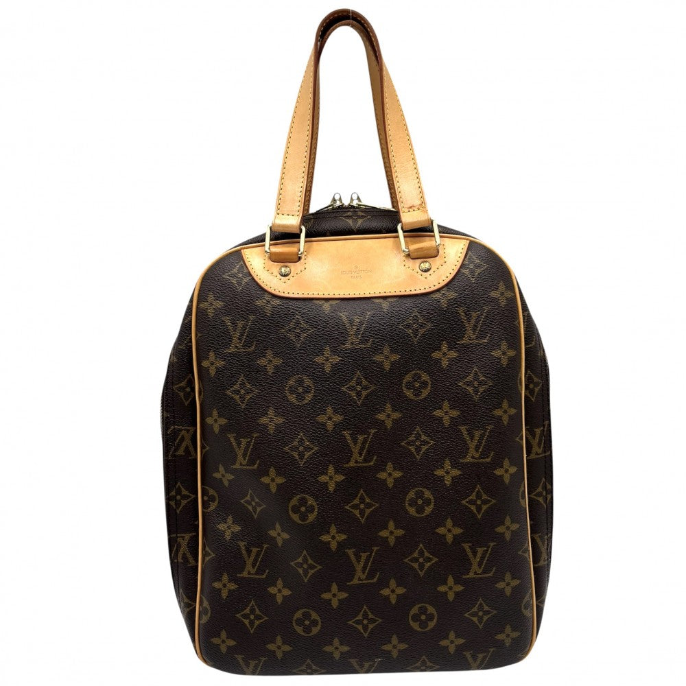 【開店SALE】 LOUIS VUITTON ルイヴィトン ハンドバッグ モノグラム エクスキュルシオン シューズバッグ 鞄 かばん M41450 ブラウン 茶 ゴールド金具 レディース【中古品】