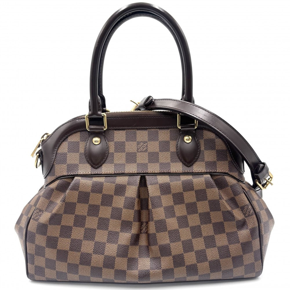 【開店SALE】 LOUIS VUITTON ルイヴィトン 2WAY ダミエ トレヴィPM ハンドバッグ ショルダーバッグ 鞄 かばん N51997 ブラウン 茶 ゴールド金具 レディース【中古品】