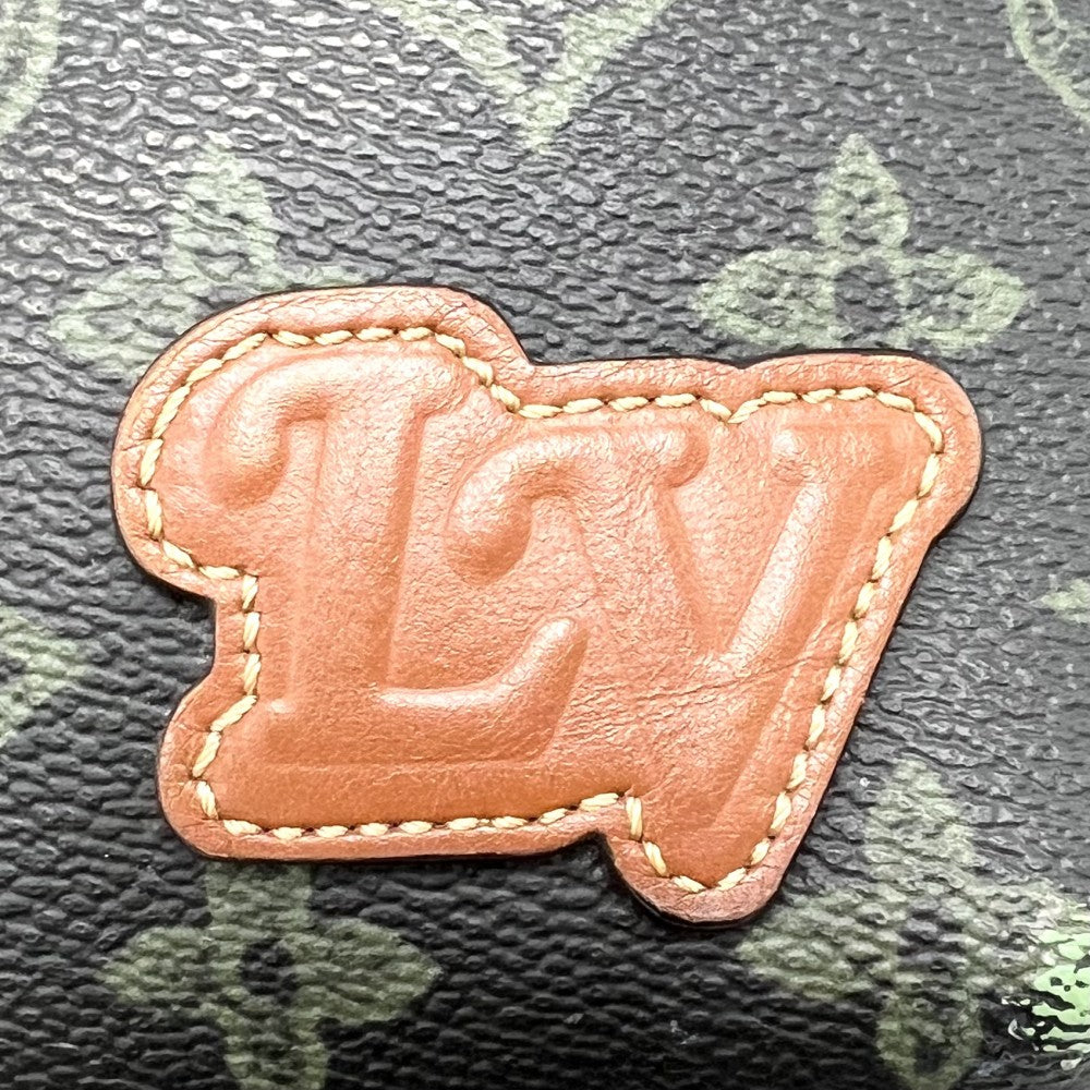 【開店SALE】 LOUIS VUITTON ルイヴィトン ショルダーバッグ モノグラムレコード アヴェニュー・スリングバッグ ボディバッグ かばん 鞄 M46344 ブラック 黒 グリーン 緑 シルバー金具 メンズ【中古品】