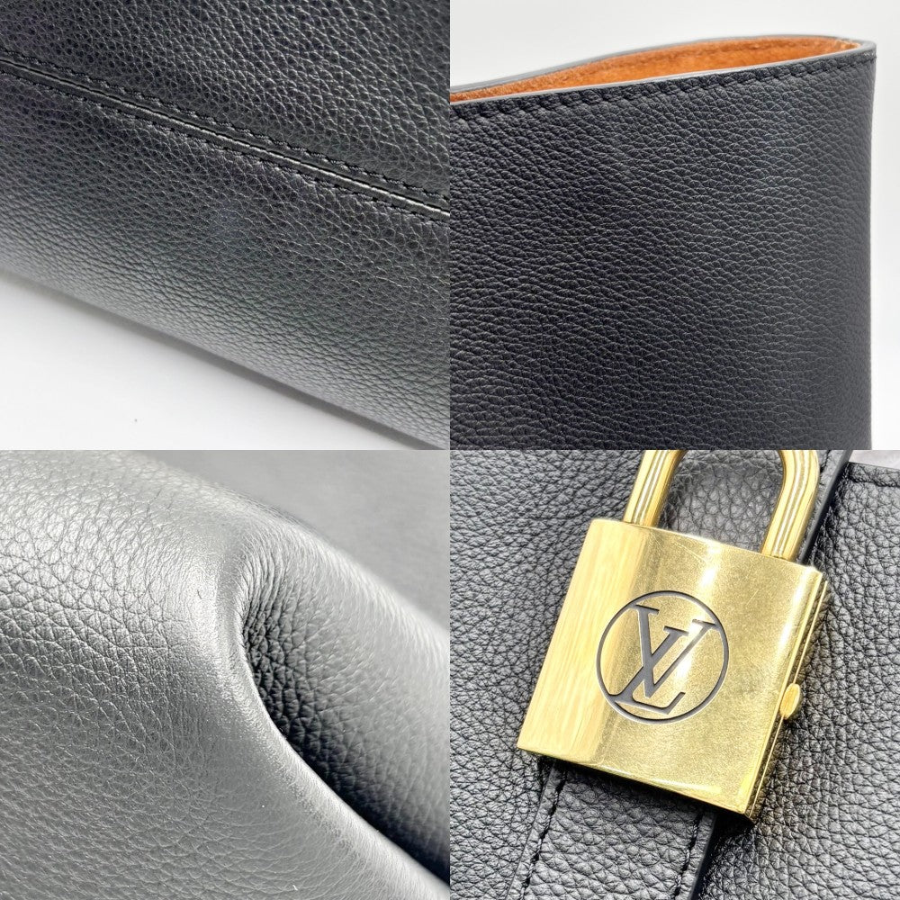 LOUIS VUITTON ルイヴィトン トートバッグ ロウキー・カバMM ハンドバッグ A4対応 かばん 鞄 ブラック M25341 レザー ノワール ゴールド金具 メンズ【中古品】