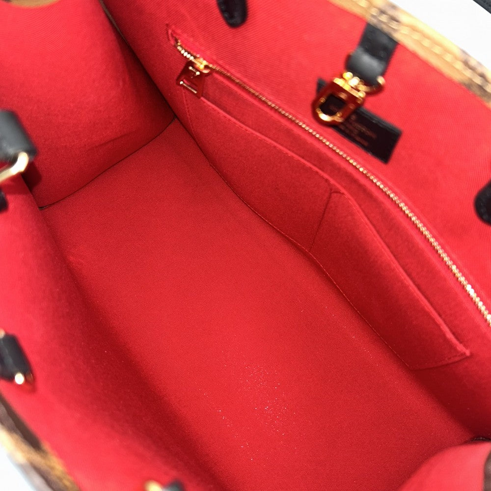 LOUIS VUITTON ルイヴィトン 2WAY オンザゴーMM ハンドバッグ トートバッグ かばん 鞄 M45321 モノグラムジャイアント モノグラム・リバース ブラウン 茶 ゴールド金具 レディース【中古品】