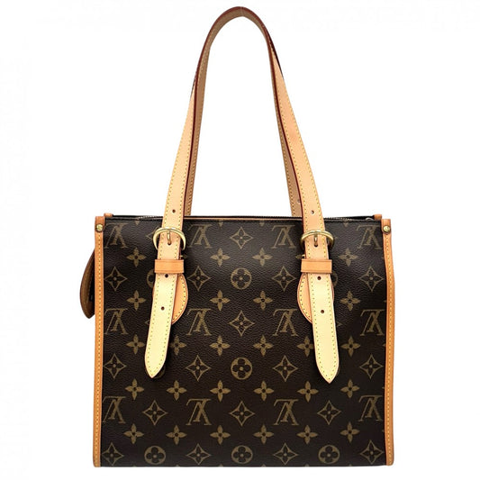 【開店SALE】 LOUIS VUITTON ルイヴィトン ハンドバッグ モノグラム ポパンクール・オ トートバッグ 鞄 かばん M40007 ブラウン 茶 ゴールド金具 レディース【中古品】
