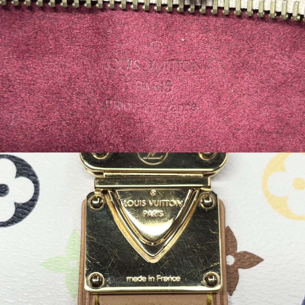 LOUIS VUITTON ルイヴィトン 2WAY モノブラムマルチカラー シャーリー ショルダーバック クラッチバック M40049 ホワイト 白 ゴールド金具 レディース【中古品】