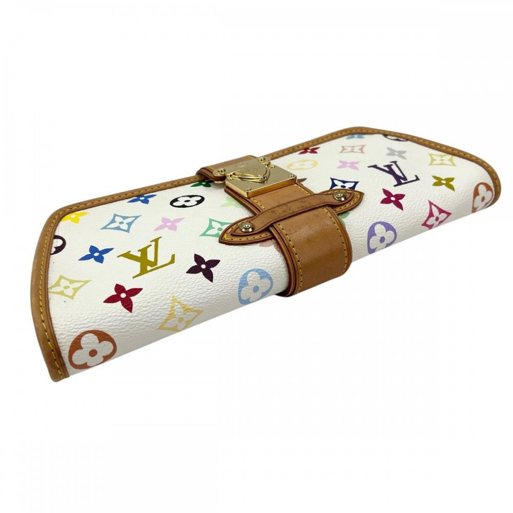 LOUIS VUITTON ルイヴィトン 2WAY モノブラムマルチカラー シャーリー ショルダーバック クラッチバック M40049 ホワイト 白 ゴールド金具 レディース【中古品】