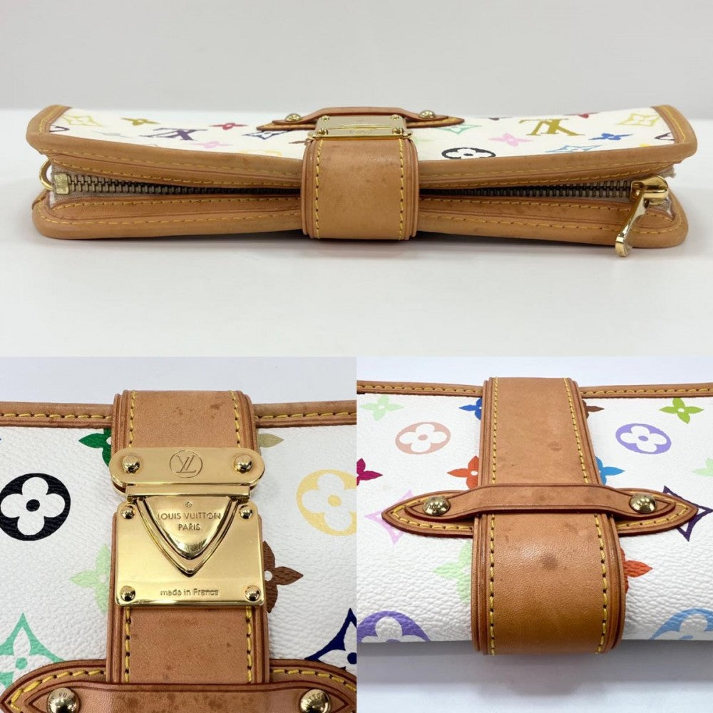 LOUIS VUITTON ルイヴィトン 2WAY モノブラムマルチカラー シャーリー ショルダーバック クラッチバック M40049 ホワイト 白 ゴールド金具 レディース【中古品】