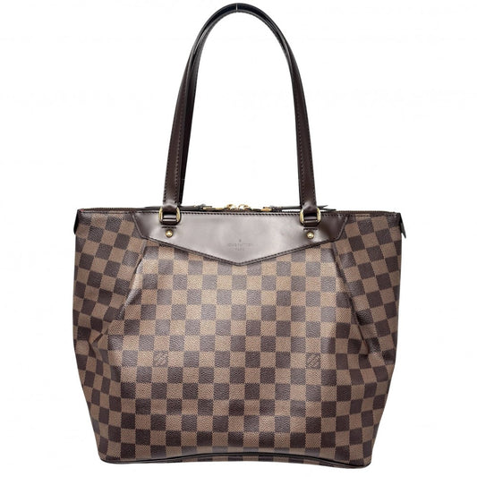 LOUIS VUITTON ルイヴィトン トートバッグ ダミエ ウエストミンスターGM ハンドバッグ N41103 ダミエキャンバス ブラウン 茶 ゴールド金具 レディース【中古品】