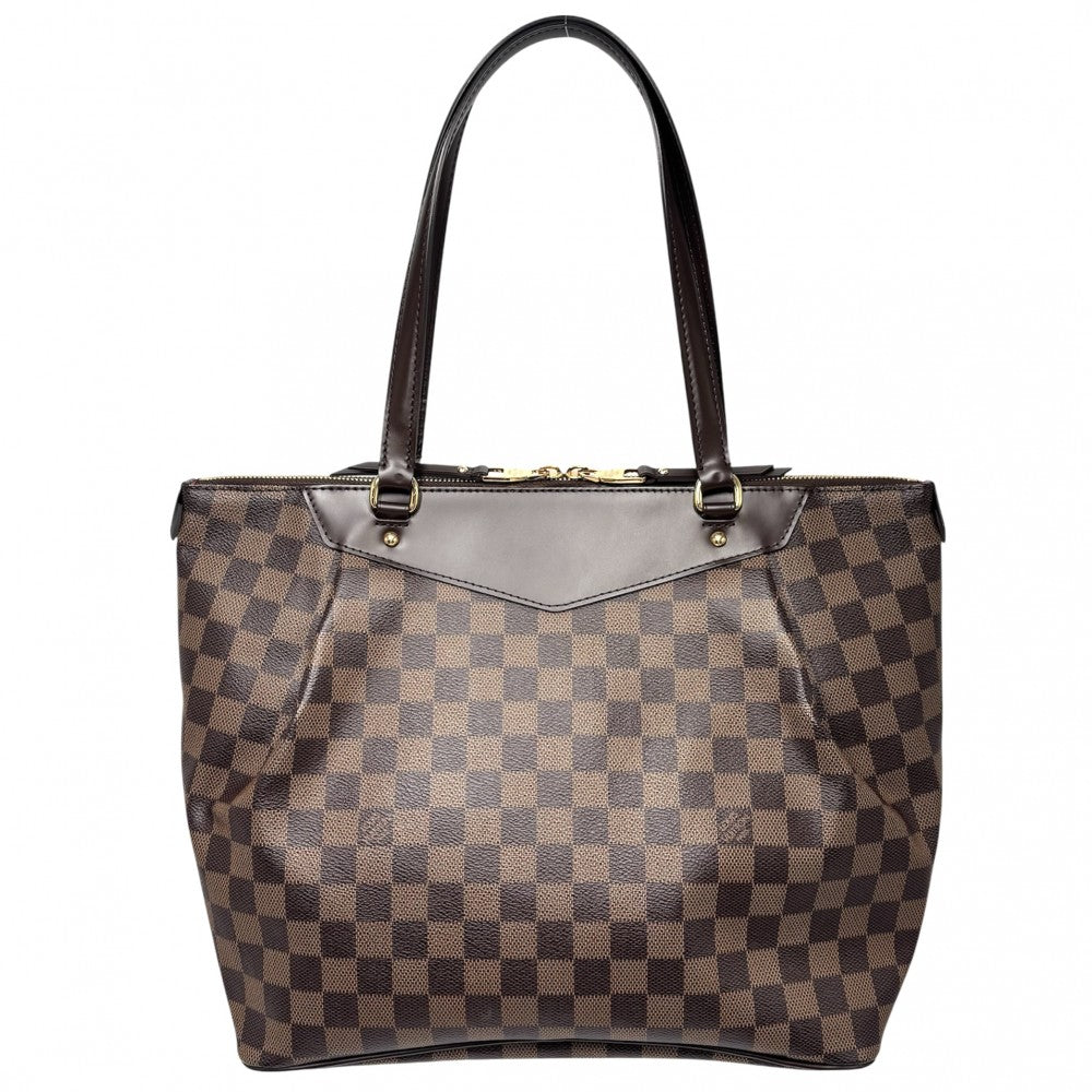 LOUIS VUITTON ルイヴィトン トートバッグ ダミエ ウエストミンスターGM ハンドバッグ N41103 ダミエキャンバス ブラウン 茶 ゴールド金具 レディース【中古品】