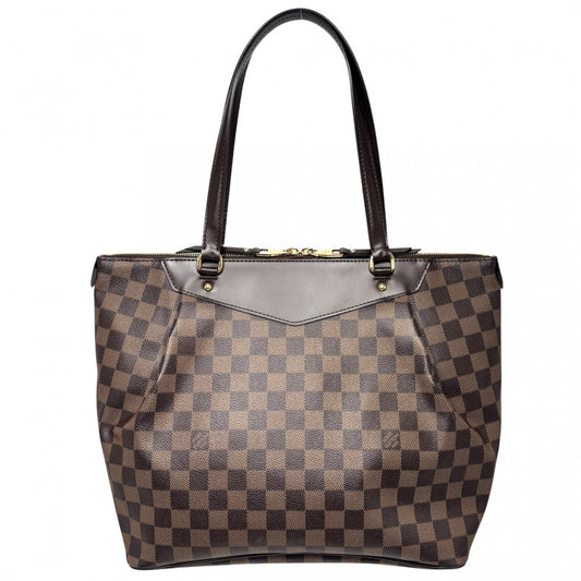 LOUIS VUITTON ルイヴィトン トートバッグ ダミエ ウエストミンスターGM ハンドバッグ N41103 ダミエキャンバス ブラウン 茶 ゴールド金具 レディース【中古品】