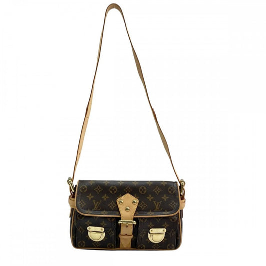 【開店SALE】 LOUIS VUITTON ルイヴィトン ショルダーバッグ ハドソンPM M40027 モノグラムキャンバス ブラウン 茶 ゴールド金具 レディース【中古品】