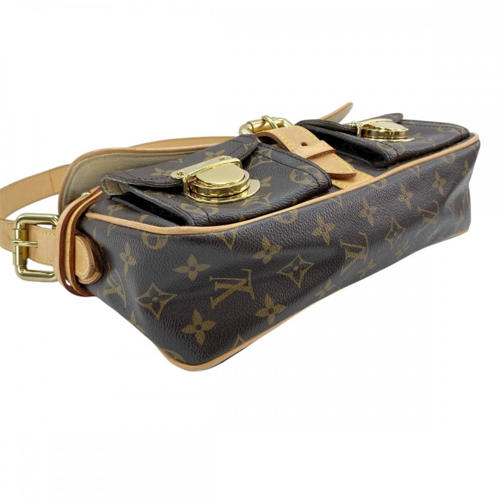 【開店SALE】 LOUIS VUITTON ルイヴィトン ショルダーバッグ ハドソンPM M40027 モノグラムキャンバス ブラウン 茶 ゴールド金具 レディース【中古品】