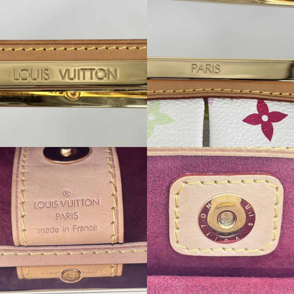 LOUIS VUITTON ルイヴィトン 2WAY ジュディMM セミショルダーバッグ ハンドバッグ ホワイト 白 M40255 モノグラムマルチカラー ブロン ゴールド金具 レディース【中古品】