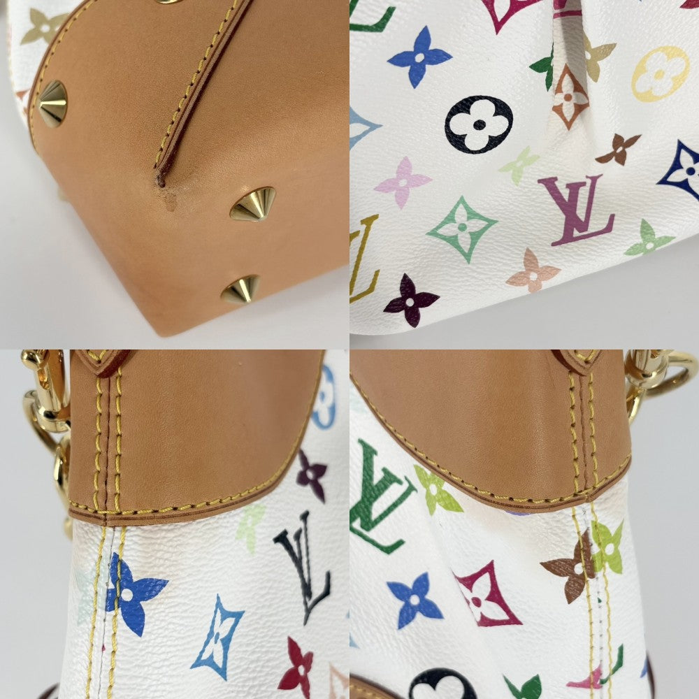 LOUIS VUITTON ルイヴィトン 2WAY ジュディMM セミショルダーバッグ ハンドバッグ ホワイト 白 M40255 モノグラムマルチカラー ブロン ゴールド金具 レディース【中古品】