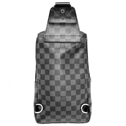 LOUIS VUITTON ルイヴィトン ボディバッグ アヴェニュー スリングバッグ クロスボディバッグ N41719 ダミエグラフィットキャンバス ブラック 黒 シルバー金具 メンズ【中古品】