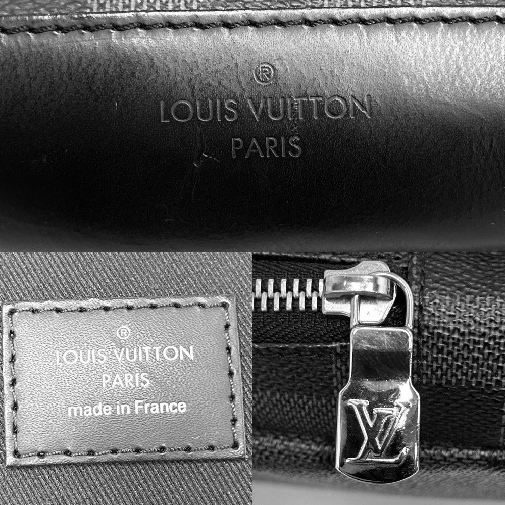 LOUIS VUITTON ルイヴィトン ボディバッグ アヴェニュー スリングバッグ クロスボディバッグ N41719 ダミエグラフィットキャンバス ブラック 黒 シルバー金具 メンズ【中古品】