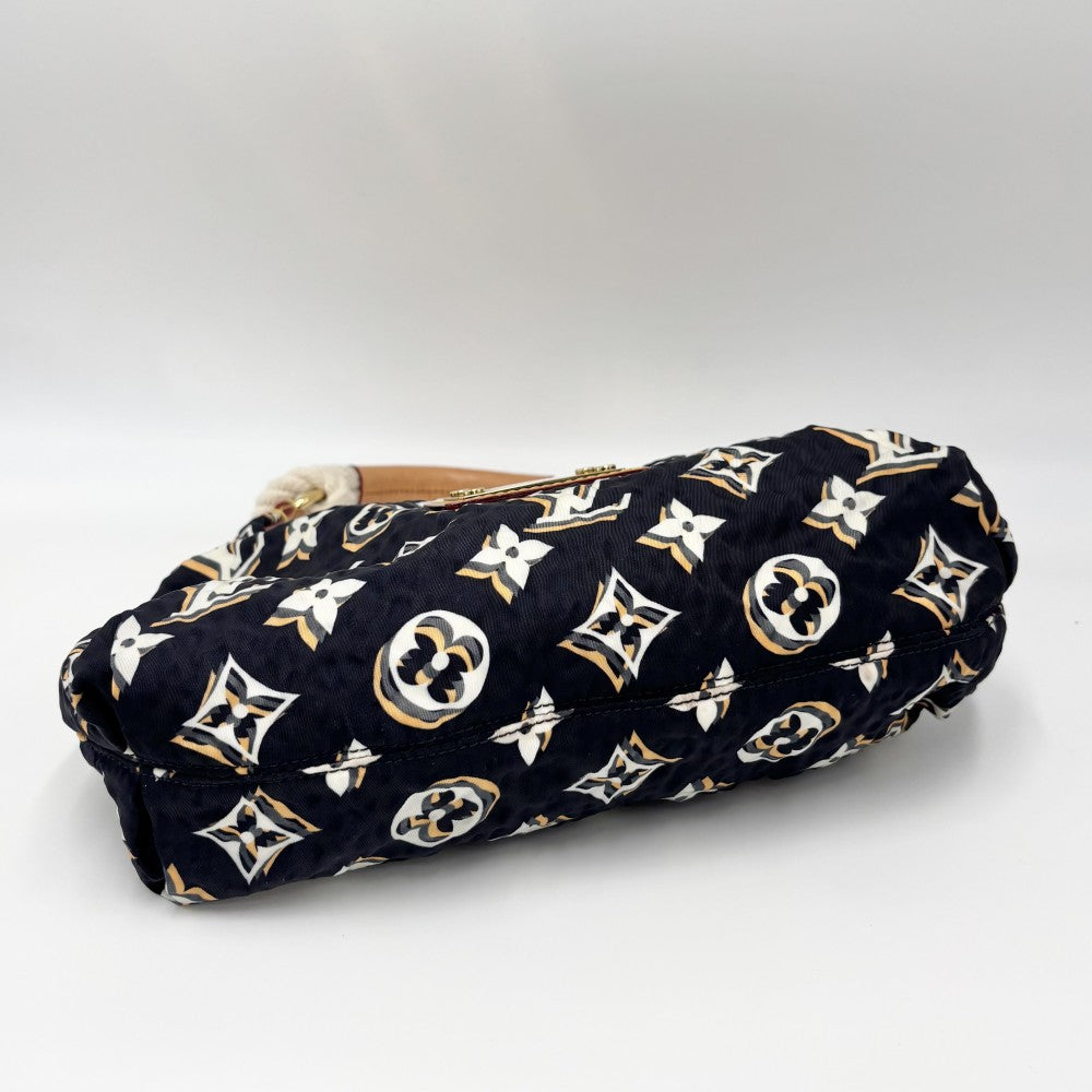 【開店SALE】 LOUIS VUITTON ルイヴィトン ハンドバッグ モノグラム ビュルPM クルーズライン ロープ M40238 ナイロン レザー ネイビー 紺 ゴールド金具 レディース【中古品】