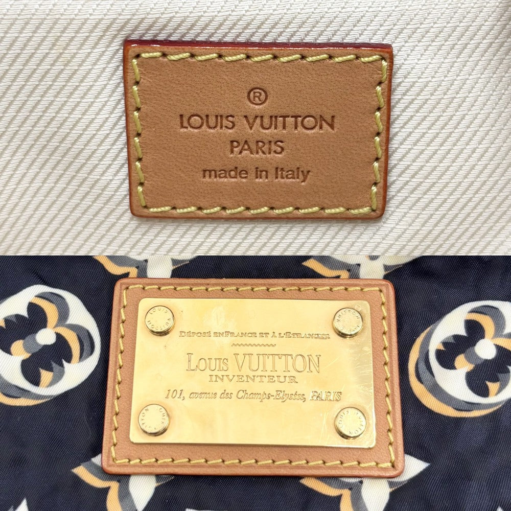 【開店SALE】 LOUIS VUITTON ルイヴィトン ハンドバッグ モノグラム ビュルPM クルーズライン ロープ M40238 ナイロン レザー ネイビー 紺 ゴールド金具 レディース【中古品】