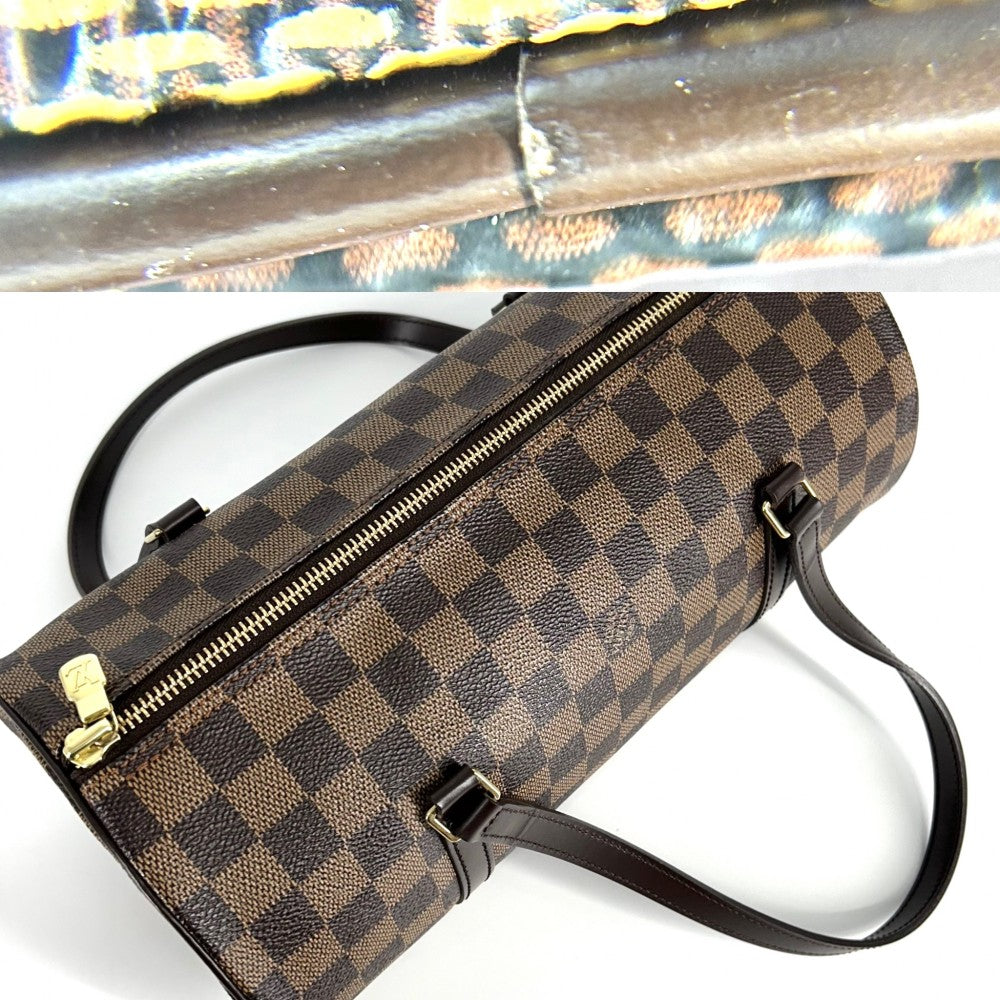 【開店SALE】 LOUIS VUITTON ルイヴィトン ハンドバッグ パピヨン30 N51303 ダミエキャンバス ブラウン 茶 ゴールド金具 レディース【中古品】