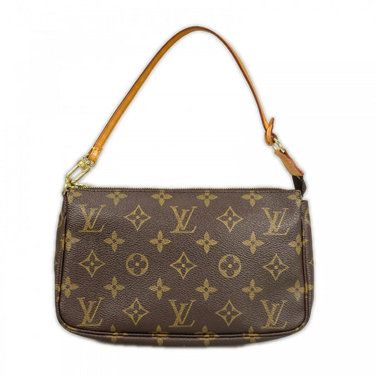 LOUIS VUITTON ルイヴィトン ハンドバッグ ポシェット アクセソワール M51980 モノグラムキャンバス ブラウン 茶 ゴールド金具 ユニセックス【中古品】
