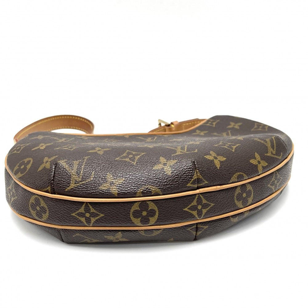 【開店SALE】 LOUIS VUITTON ルイヴィトン ショルダーバッグ ポシェットクロワッサン M51510 モノグラムキャンバス ブラウン 茶 ゴールド金具 レディース【中古品】