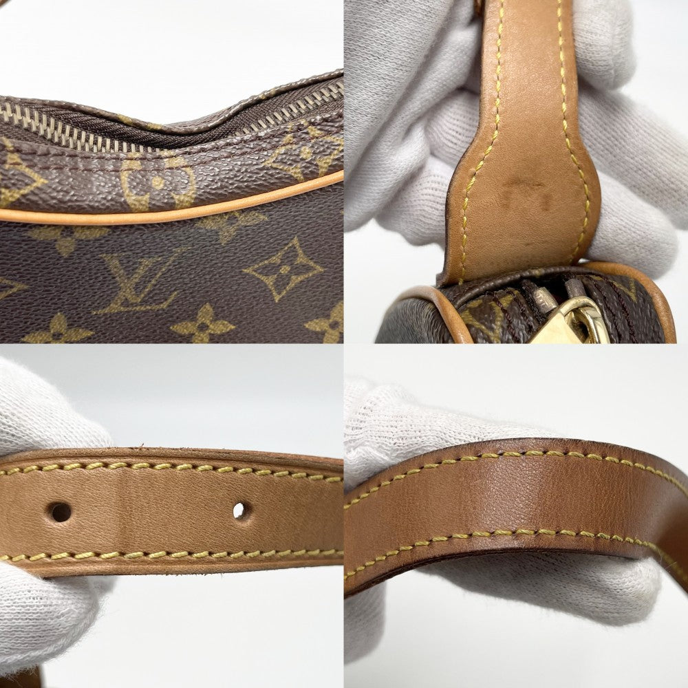 【開店SALE】 LOUIS VUITTON ルイヴィトン ショルダーバッグ ポシェットクロワッサン M51510 モノグラムキャンバス ブラウン 茶 ゴールド金具 レディース【中古品】