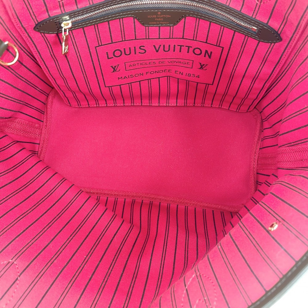 LOUIS VUITTON ルイヴィトン トートバッグ ネヴァーフルMM ハンドバッグ N40599 ダミエキャンバス ブラウン 茶 ゴールド金具 レディース【中古品】