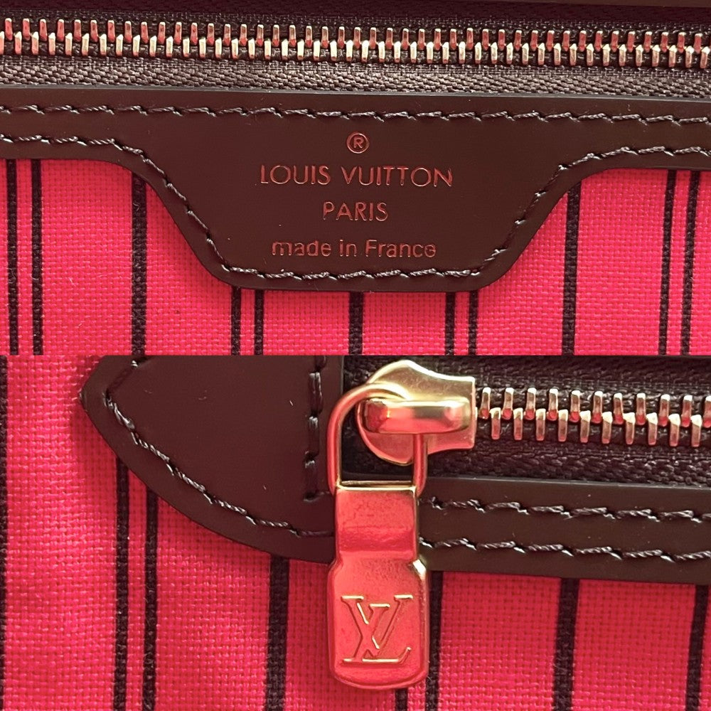 LOUIS VUITTON ルイヴィトン トートバッグ ネヴァーフルMM ハンドバッグ N40599 ダミエキャンバス ブラウン 茶 ゴールド金具 レディース【中古品】