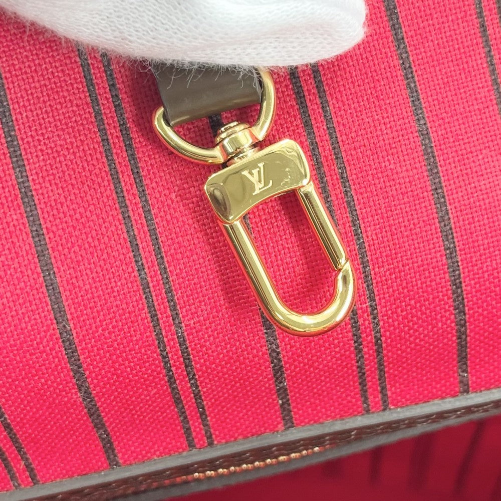 LOUIS VUITTON ルイヴィトン トートバッグ ネヴァーフルMM ハンドバッグ N40599 ダミエキャンバス ブラウン 茶 ゴールド金具 レディース【中古品】