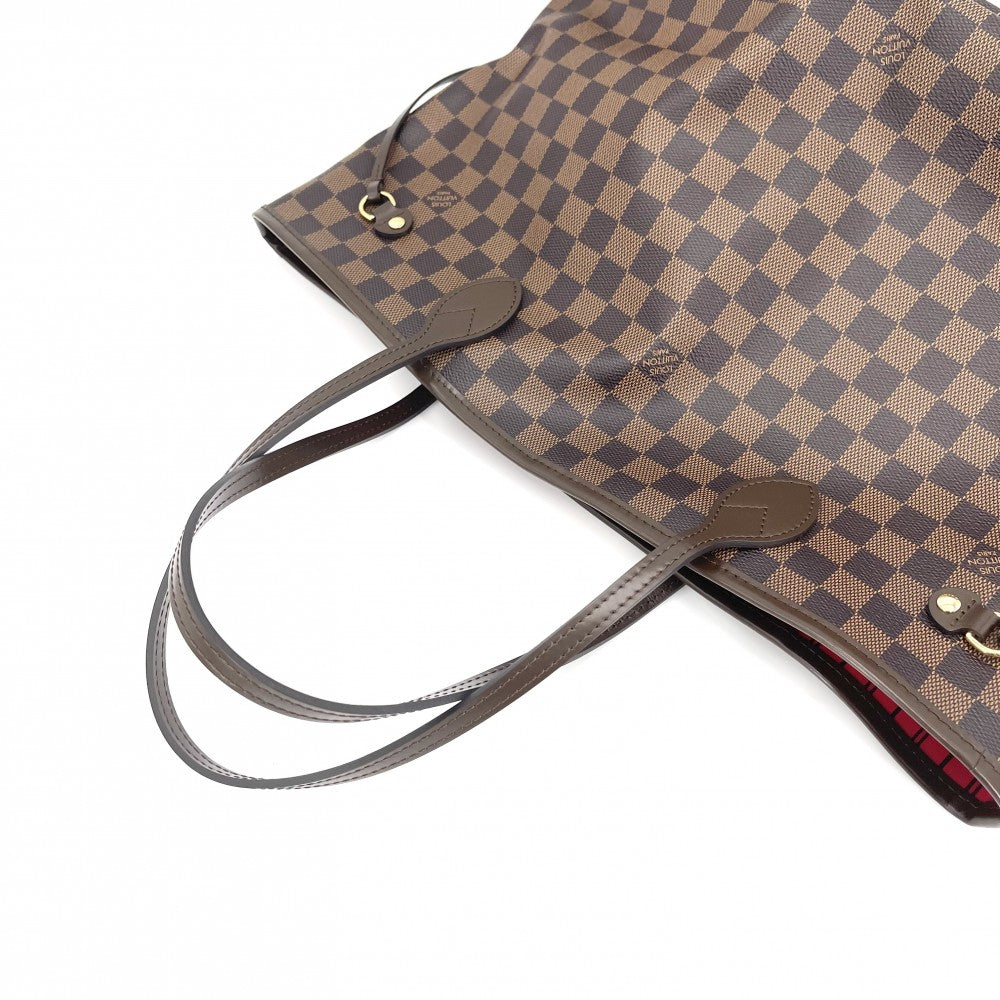 LOUIS VUITTON ルイヴィトン トートバッグ ネヴァーフルMM ハンドバッグ N40599 ダミエキャンバス ブラウン 茶 ゴールド金具 レディース【中古品】