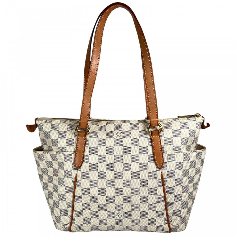 LOUIS VUITTON ルイヴィトン トートバッグ トータリーPM N51261 ダミエアズールキャンバス アイボリー ゴールド金具 レディース【中古品】