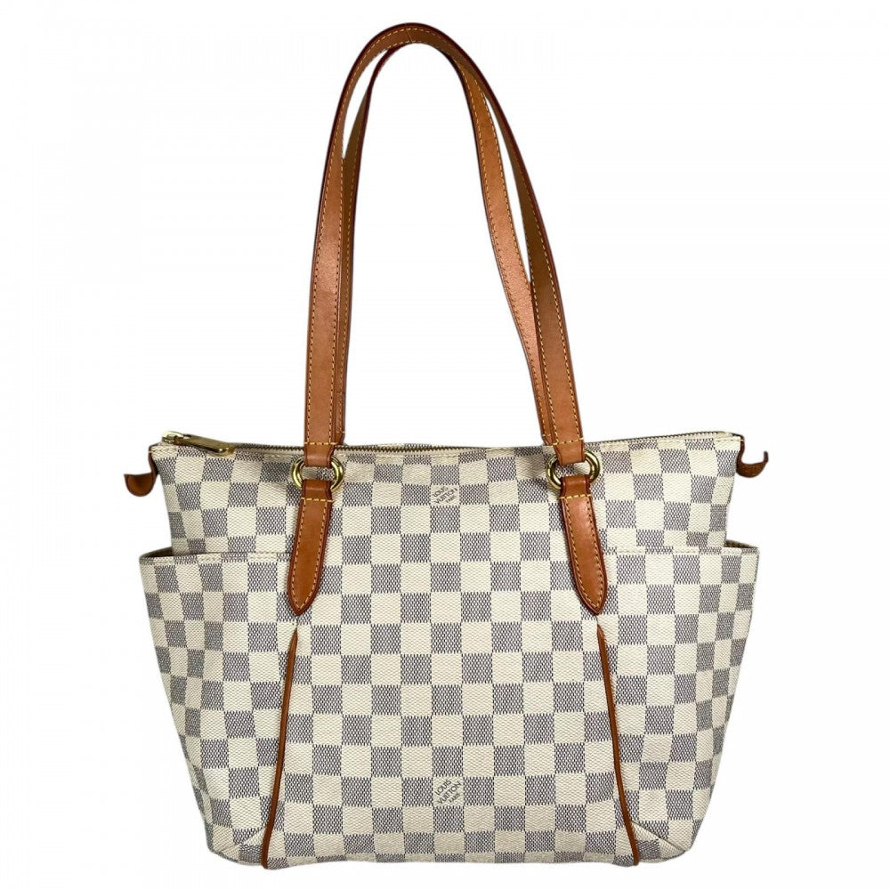 LOUIS VUITTON ルイヴィトン トートバッグ トータリーPM N51261 ダミエアズールキャンバス アイボリー ゴールド金具 レディース【中古品】
