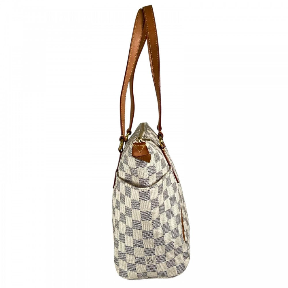LOUIS VUITTON ルイヴィトン トートバッグ トータリーPM N51261 ダミエアズールキャンバス アイボリー ゴールド金具 レディース【中古品】