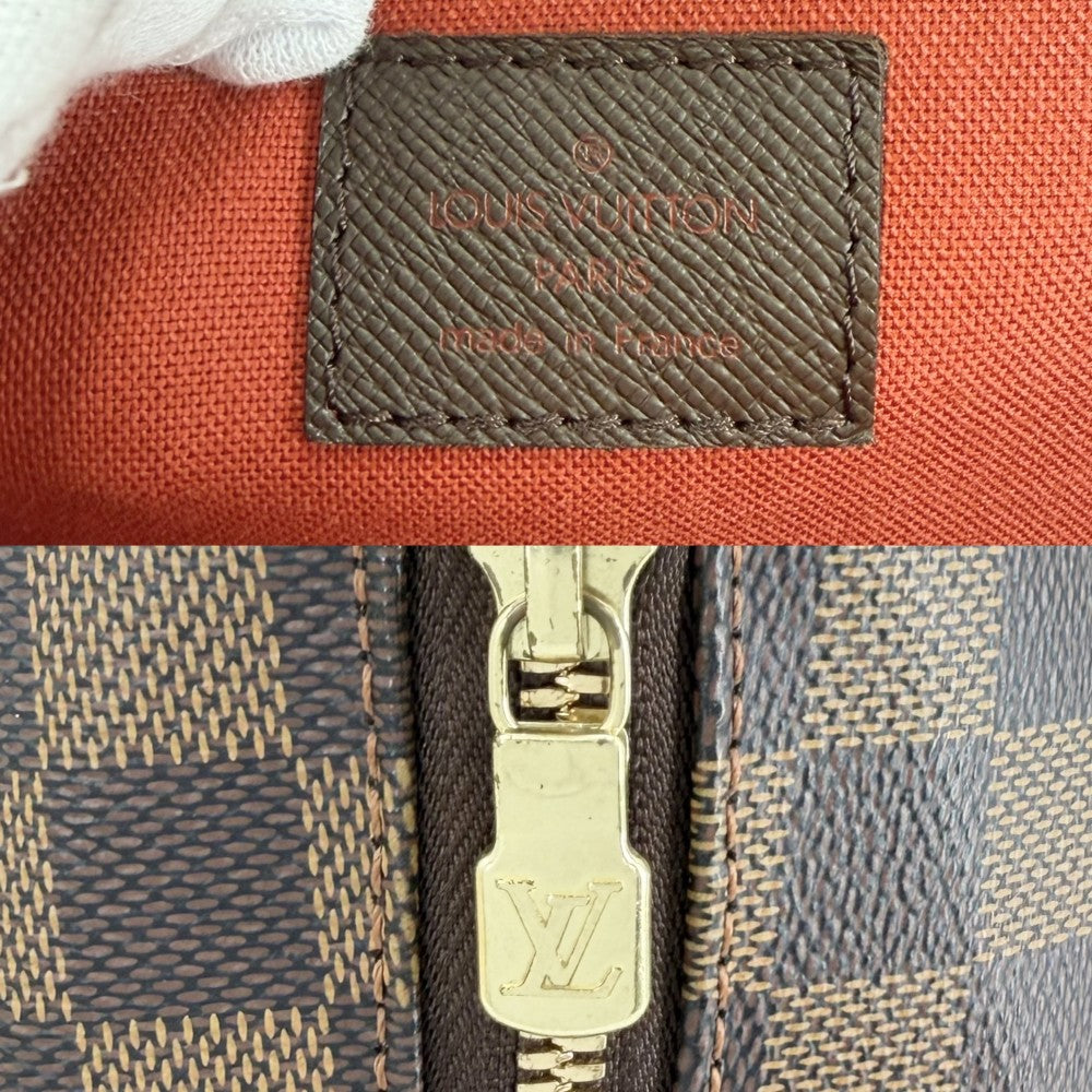 LOUIS VUITTON ルイヴィトン ハンドバッグ ベレムMM トートバッグ N51174 ダミエキャンバス ブラウン 茶 ゴールド金具 レディース【中古品】