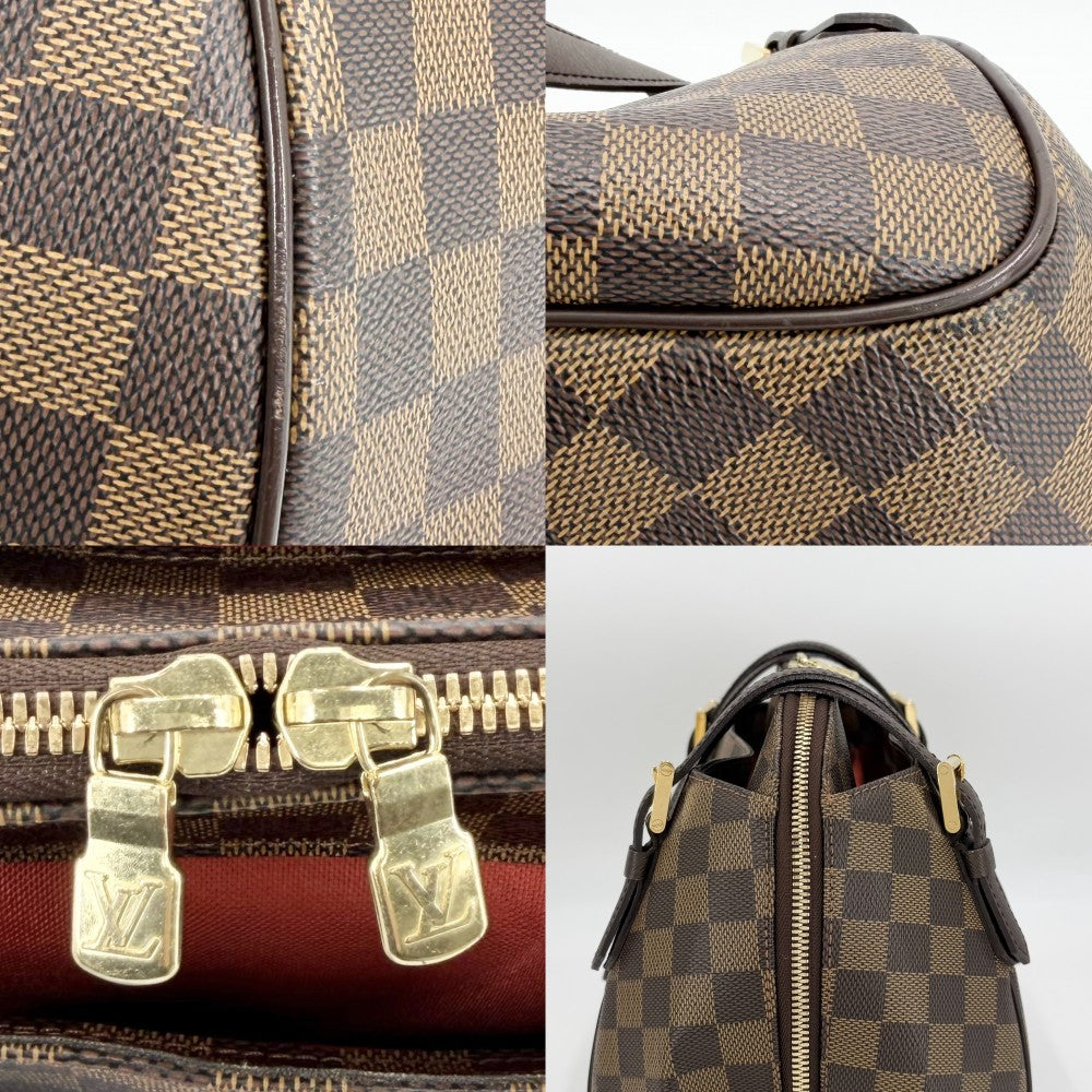 LOUIS VUITTON ルイヴィトン ハンドバッグ ベレムMM トートバッグ N51174 ダミエキャンバス ブラウン 茶 ゴールド金具 レディース【中古品】