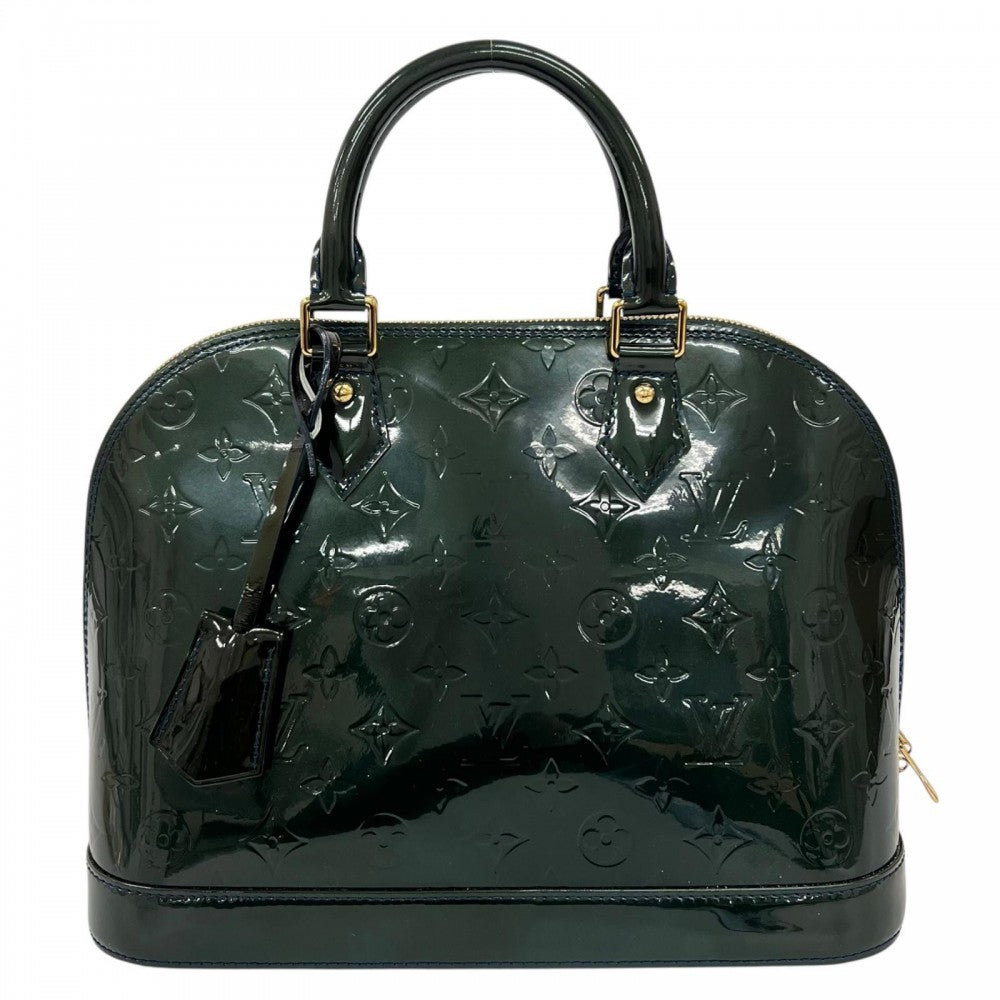 LOUIS VUITTON ルイヴィトン ハンドバッグ アルマ M91612 ヴェルニ グリーン 緑 ゴールド金具 レディース【中古品】