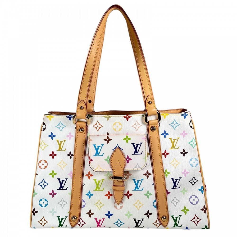 LOUIS VUITTON ルイヴィトン ハンドバッグ オーレリアMM M40094 モノグラムマルチカラー ホワイト 白 ゴールド金具 レディース【中古品】