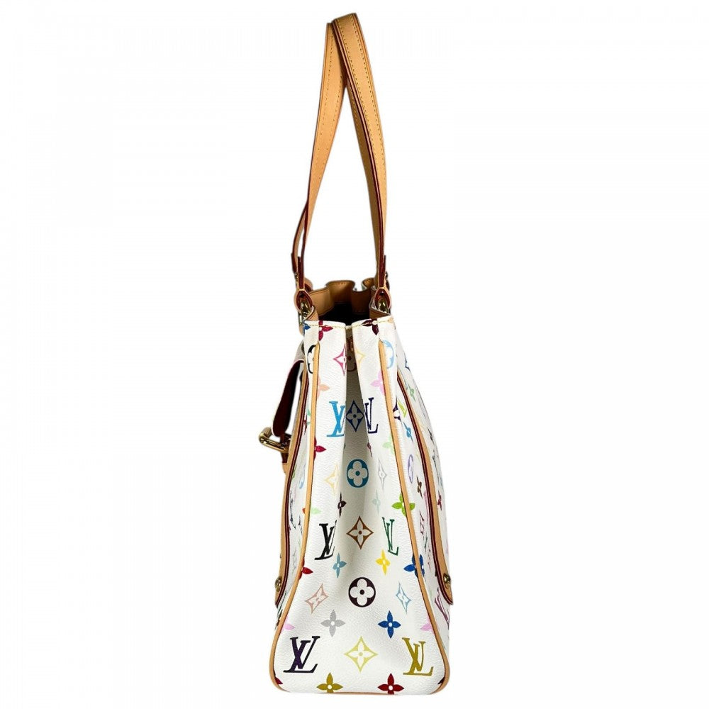 LOUIS VUITTON ルイヴィトン ハンドバッグ オーレリアMM M40094 モノグラムマルチカラー ホワイト 白 ゴールド金具 レディース【中古品】