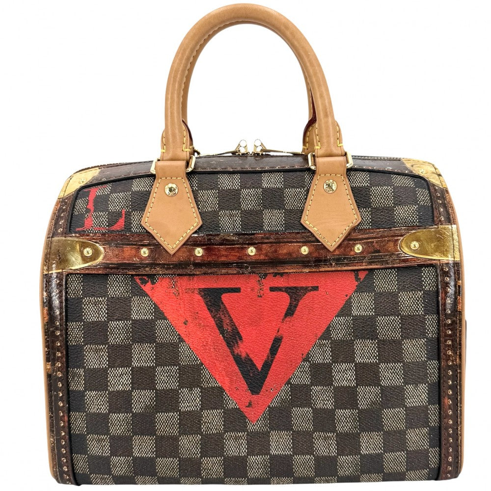 LOUIS VUITTON ルイヴィトン 2WAY トランスフォームド ダミエ スピーディバンドリエール25 ハンドバッグ ショルダーバッグ M52249 ダミエキャンバス ブラウン 茶 ゴールド金具 レディース【中古品】