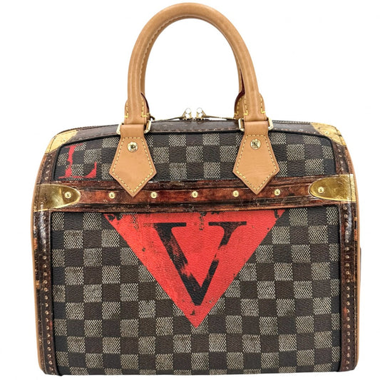 LOUIS VUITTON ルイヴィトン 2WAY トランスフォームド ダミエ スピーディバンドリエール25 ハンドバッグ ショルダーバッグ M52249 ダミエキャンバス ブラウン 茶 ゴールド金具 レディース【中古品】