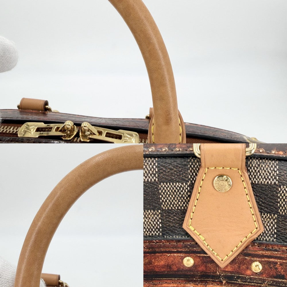 LOUIS VUITTON ルイヴィトン 2WAY トランスフォームド ダミエ スピーディバンドリエール25 ハンドバッグ ショルダーバッグ M52249 ダミエキャンバス ブラウン 茶 ゴールド金具 レディース【中古品】