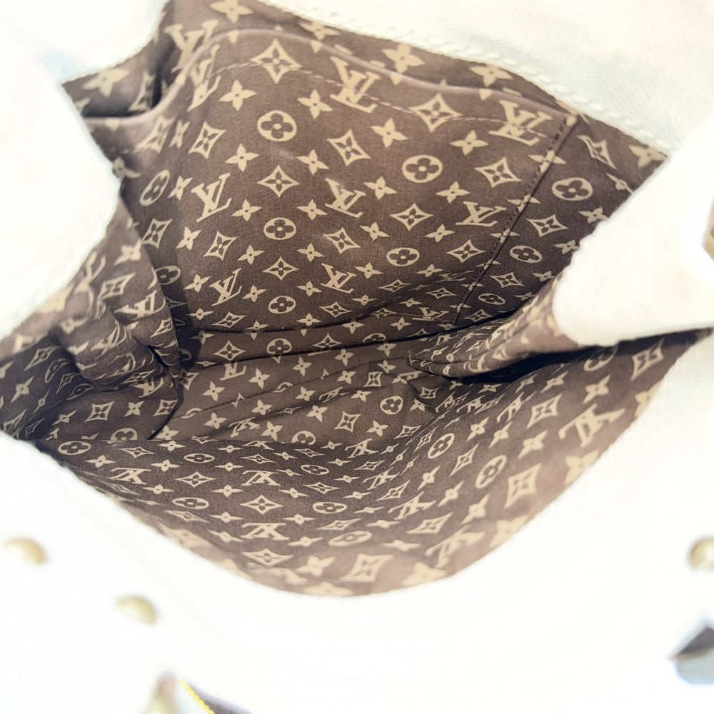 LOUIS VUITTON ルイヴィトン ハンドバッグ クルーズライン グローブショッパーPM トートバッグ M95117 キャンバス ブルー 青 ベージュ ゴールド金具 レディース【中古品】