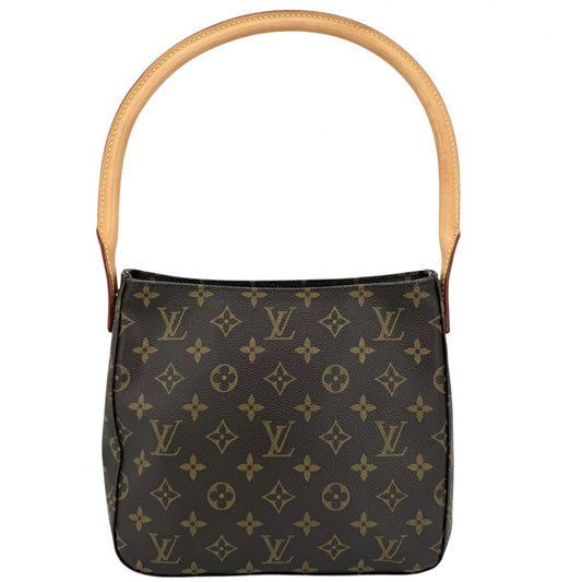 【開店SALE】 LOUIS VUITTON ルイヴィトン ハンドバッグ ルーピングMM M51146 モノグラムキャンバス ブラウン 茶 ゴールド金具 レディース【中古品】